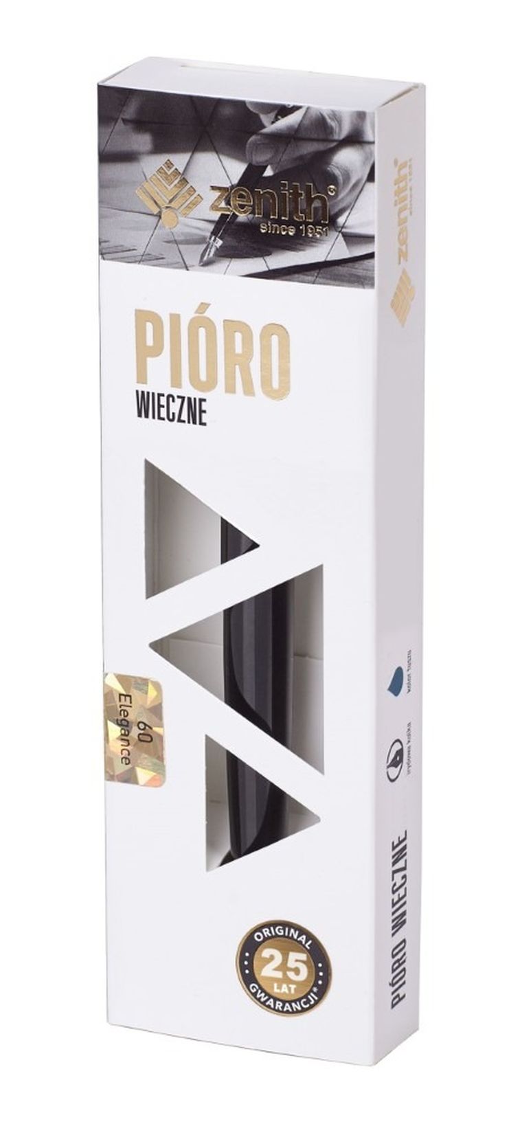 Zenith 60, pióro stalowe, czarne