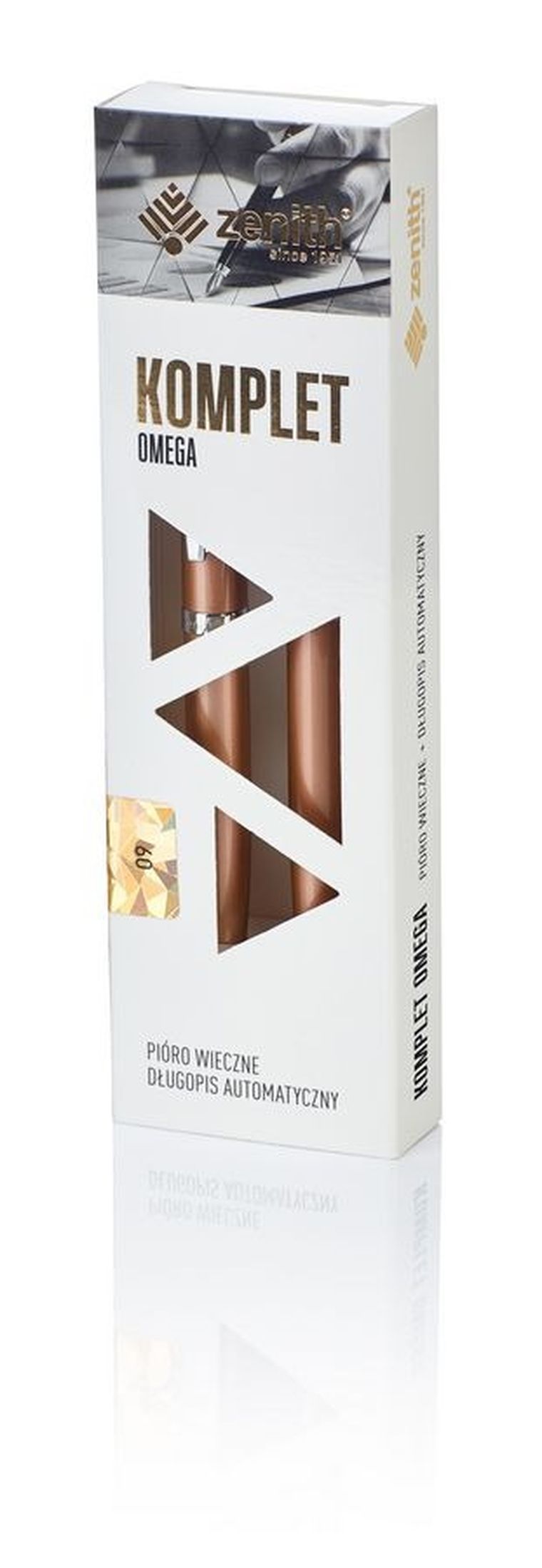 Zenith, pióro wieczne i długopis automatyczny, zestaw 60 Elegance, miedziany