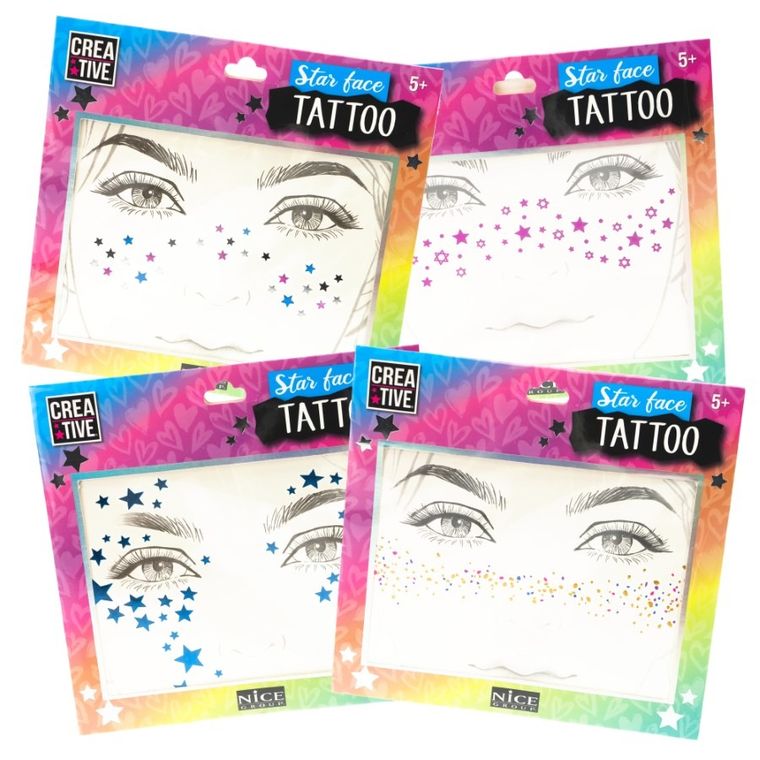 Zestaw do ozdabiania twarzy, gwiazdki
