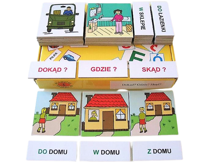 Zestaw dydaktyczny. Dokąd? Gdzie? Skąd?