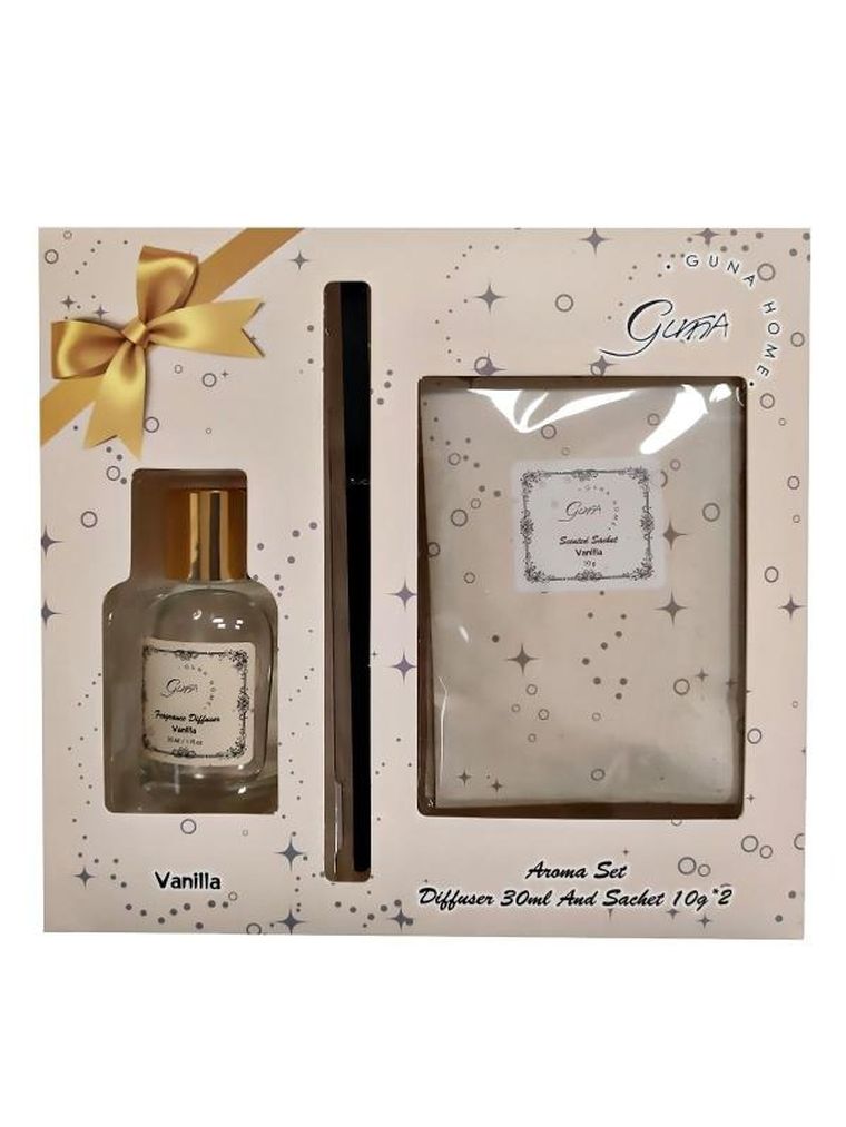 Zestaw dyfuzorów zapachowych, 30 ml + saszetka Guna Home, Wanilia