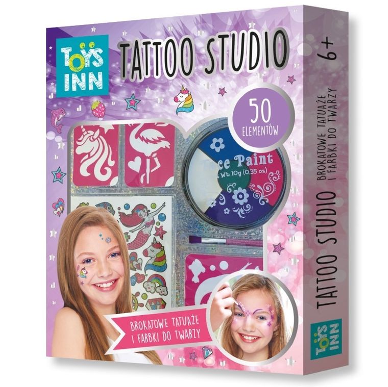 Zestaw farb do twarzy i tatuaże