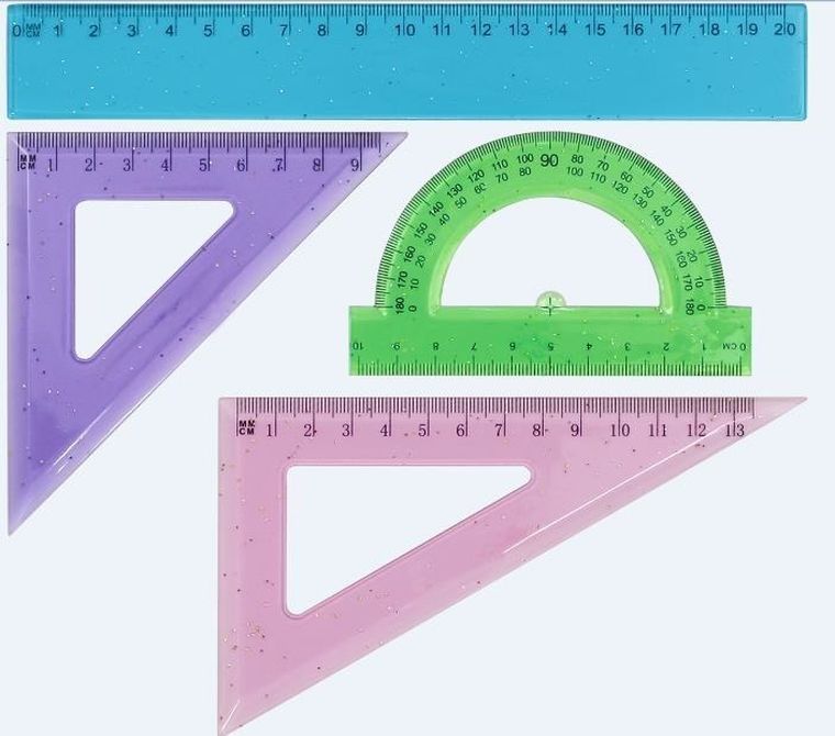 Zestaw geometryczny, brokatowy