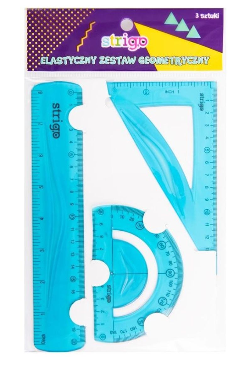 Zestaw geometryczny elastyczny, niebieski