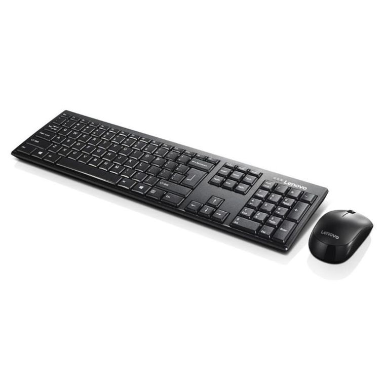 Zestaw Klawiatura + Mysz Lenovo, 100 Wireless Combo Keyboard & Mouse Gx30l66303, usb, 2.0, en, czarny, Optyczna, 1000 Dpi