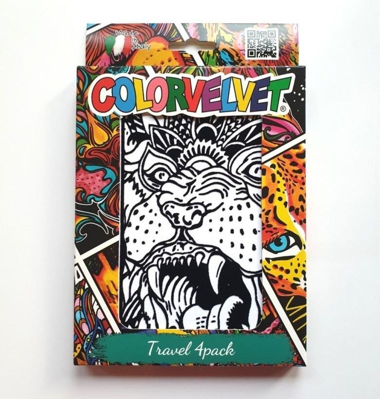 Zestaw na podróż. Malowanka welwetowa