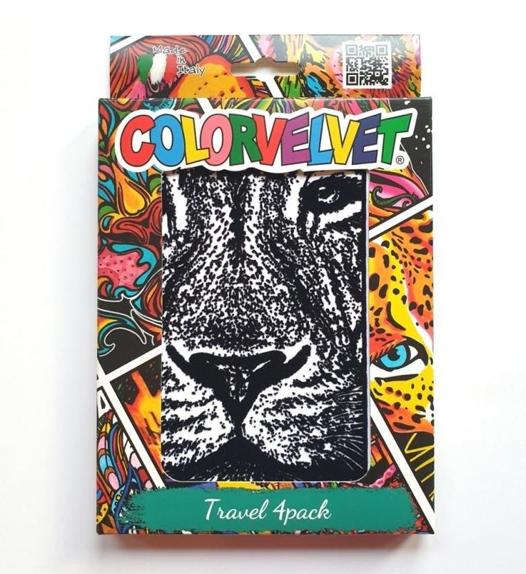 Zestaw na podróż. Malowanka welwetowa