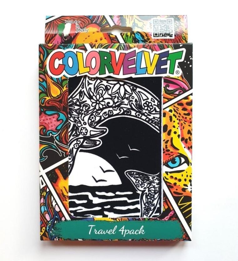 Zestaw na podróż. Malowanka welwetowa
