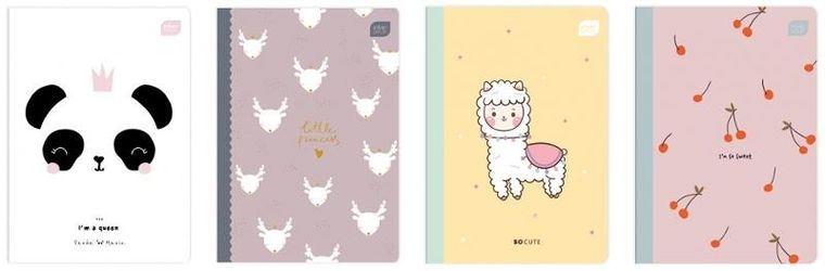 Zeszyt A5, 16 kartek, linia wąska kolorowa, trends girls, 1 szt.