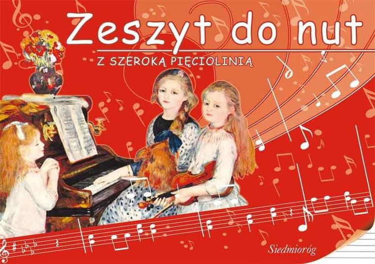 Zeszyt do nut, szeroka pięciolinia, 1 szt.