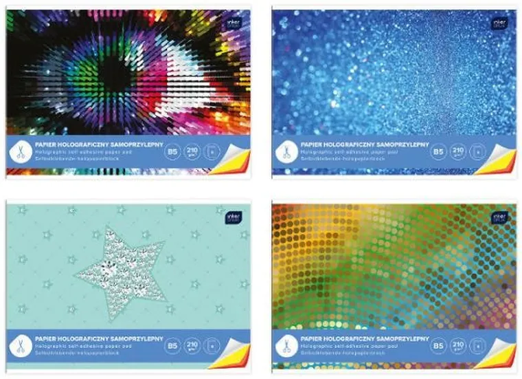 Zeszyt papierów holograficznych B4, 1 szt.