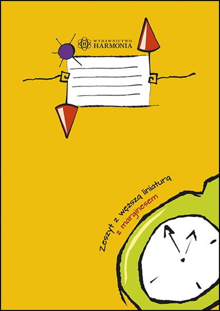 Zeszyt z węższą liniaturą z marginesem, 32 kartki, 1 szt.