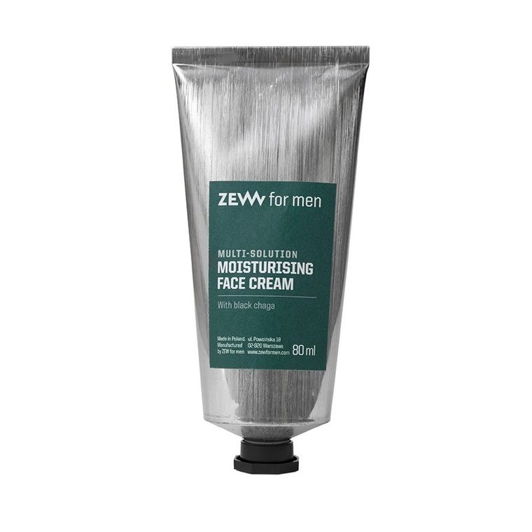 Zew For Men, multi-zadaniowy nawilżający krem do twarzy z czarną hubą, 80 ml