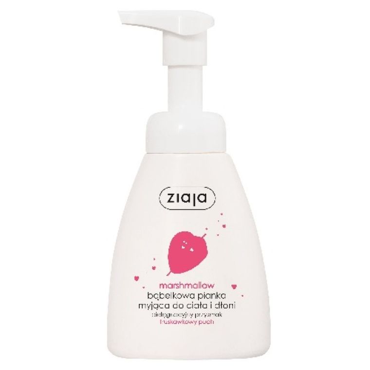 Ziaja, Bąbelkowa pianka myjąca do ciała i dłoni, Marshmallow, 250 ml