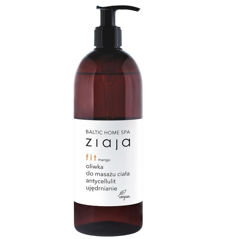 Ziaja, Baltic Home Spa Fit, oliwka do masażu ciała, antycellulitowa i ujędrniająca, Mango 490 ml