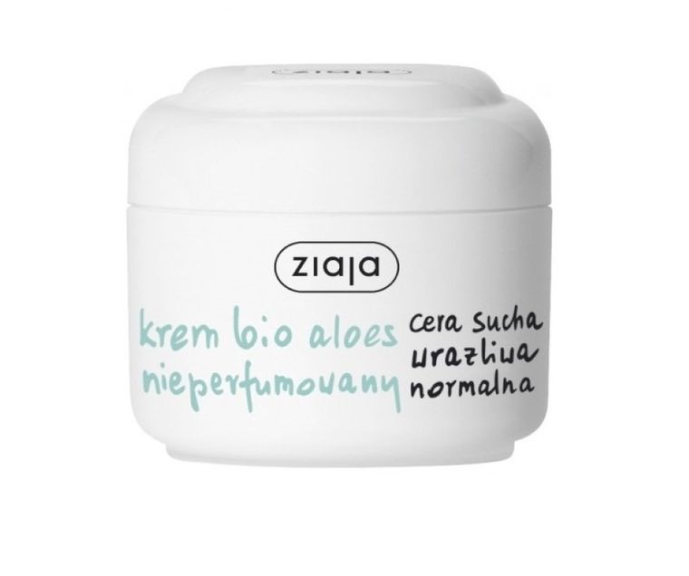 Ziaja, Bio, aloesowy krem nieperfumowany do cery suchej i wrażliwej, 50 ml