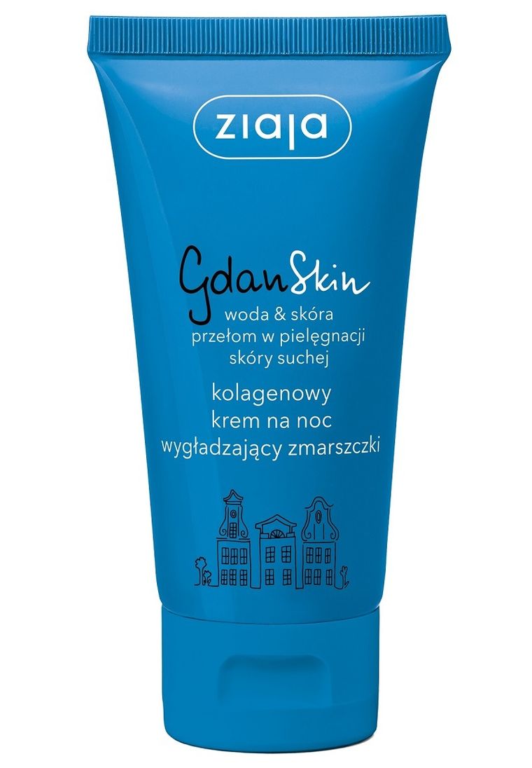 Ziaja, GdanSkin, kolagenowy krem na noc wygładzający zmarszczki, 50 ml