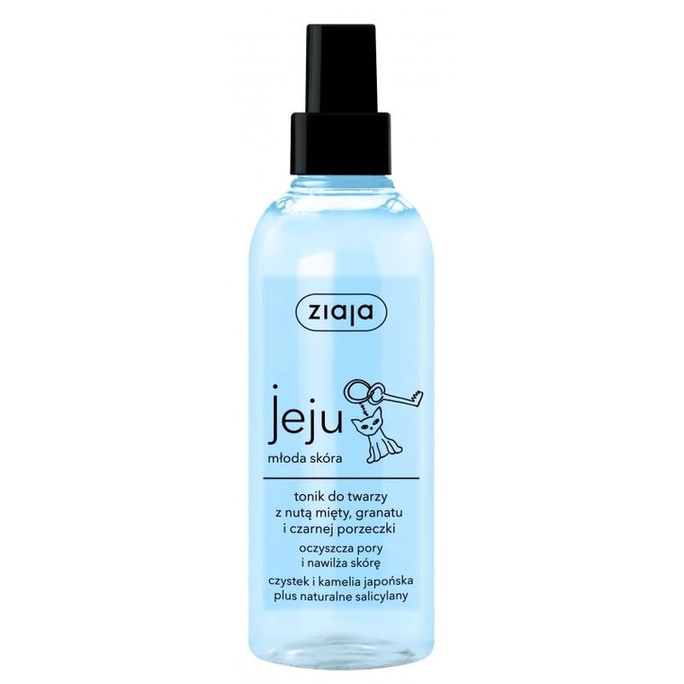 Ziaja, Jeju, tonik do twarzy w sprayu z nutą mięty, granatu i czarnej porzeczki, 200 ml