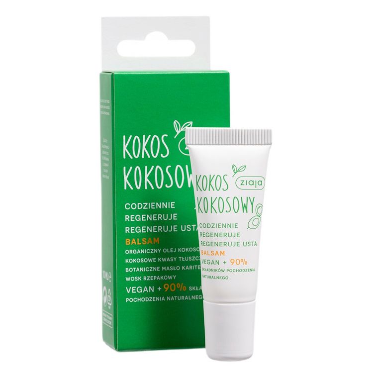 Ziaja, Kokos, kokosowy regenerujący balsam do ust, 10 ml