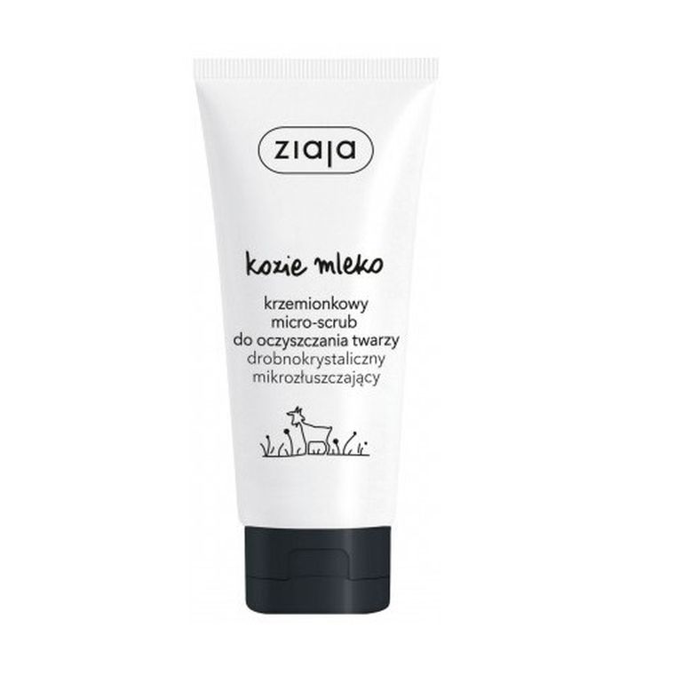 Ziaja, Kozie mleko, krzemionkowy micro scrub do oczyszczania twarzy, 75 ml