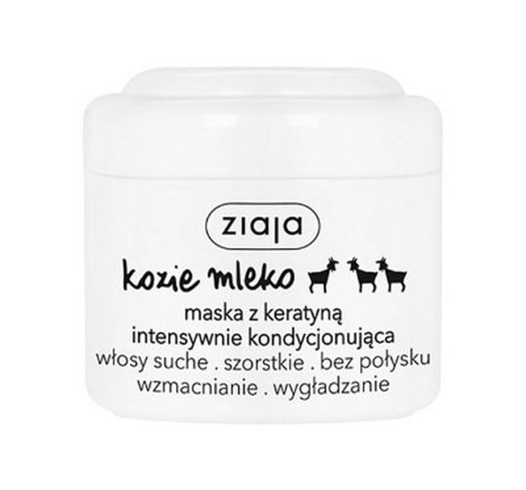 Ziaja, Kozie Mleko, maska do włosów intensywnie kondycjonująca z keratyną, włosy szorstkie bez połysku, 200 ml