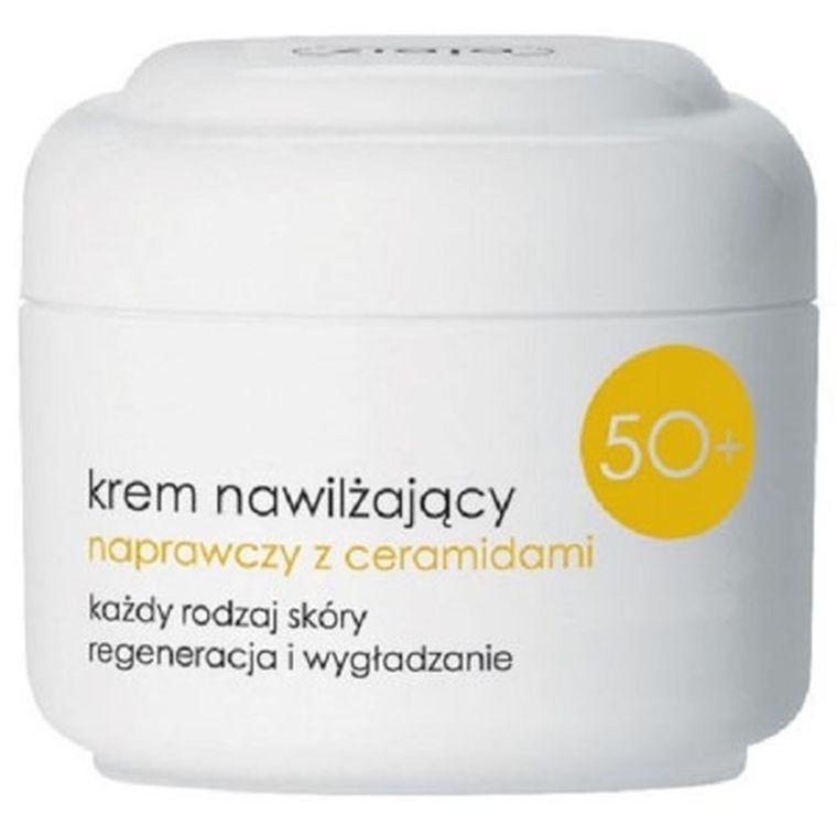 Ziaja, krem nawilżający naprawczy z ceramidami 50+, SPF 6, 50 ml