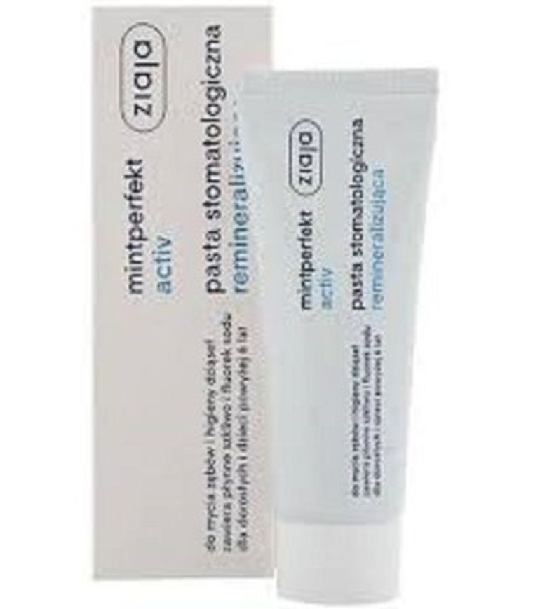 Ziaja, Mintperfekt Activ, pasta do zębów stomatologiczna remineralizująca, 75 ml