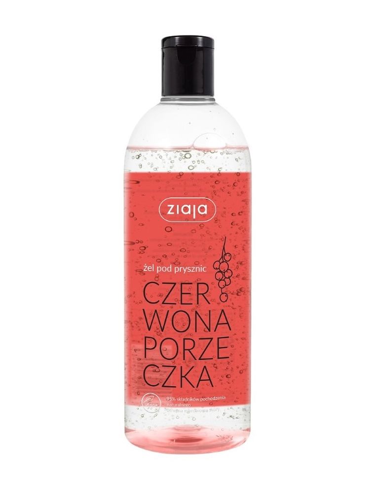 Ziaja, Vegan, żel pod prysznic, Czerwona Porzeczka, 500 ml