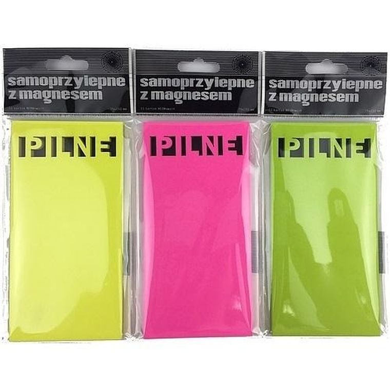 Ziemia Obiecana, karteczki elektrostatyczne, pilne, 75-75 mm, 100 kartek