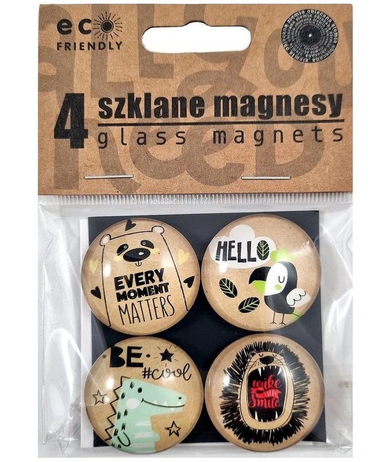 Ziemia Obiecana, szklane magnesy z kolorowym nadrukiem, 4 szt.