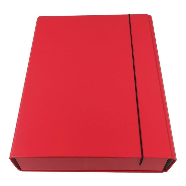 Ziemia Obiecana, teczka box z gumką, czerwona, 1 szt.