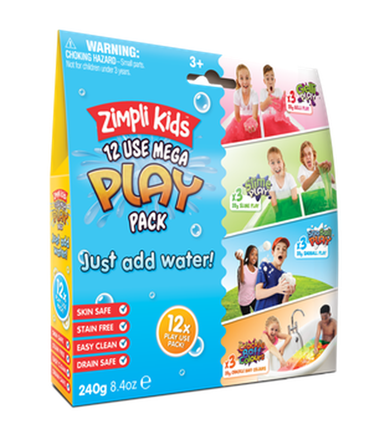 Zimpli, Mega Play Pack, zestaw magicznych proszków do wody, 12 szt.