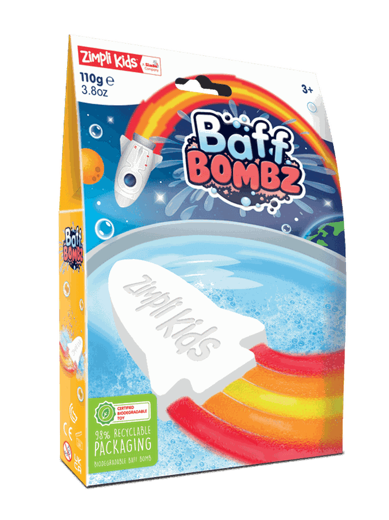 Zimpli, Rainbow Baff Bombz, rakieta do kąpieli zmieniający kolor wody