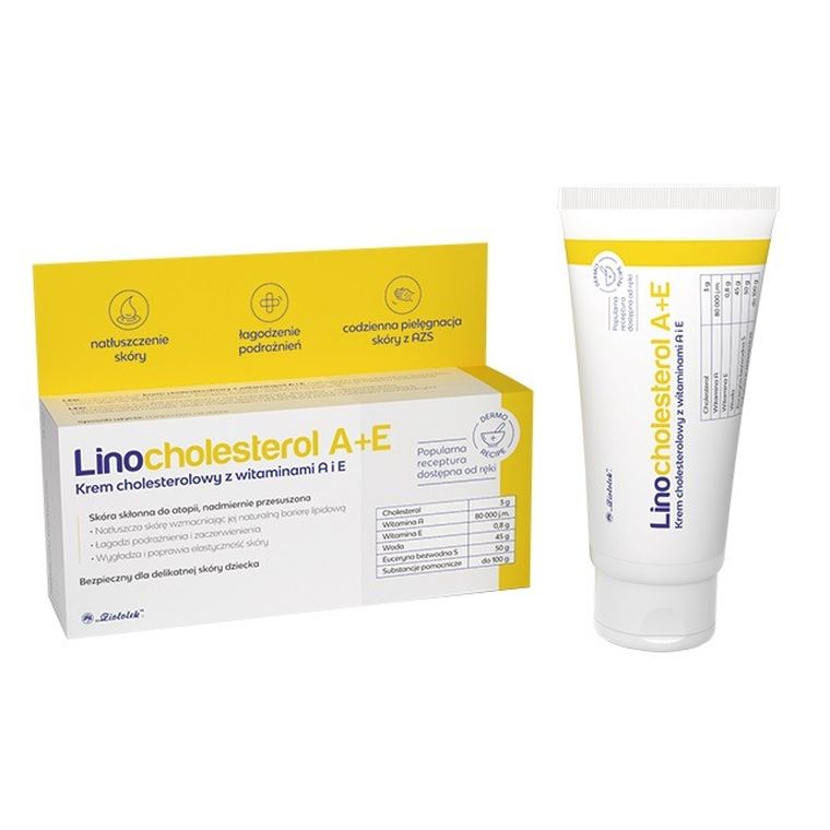 Ziołolek, Linocholesterol A+ E, krem cholesterolowy z witaminami A i E, 50g