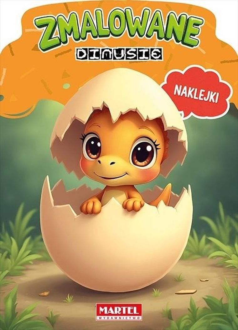 Zmalowane dinusie. Kolorowanka z naklejkami