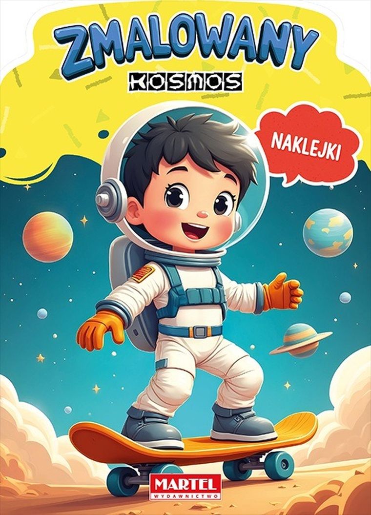 Zmalowany kosmos z naklejkami