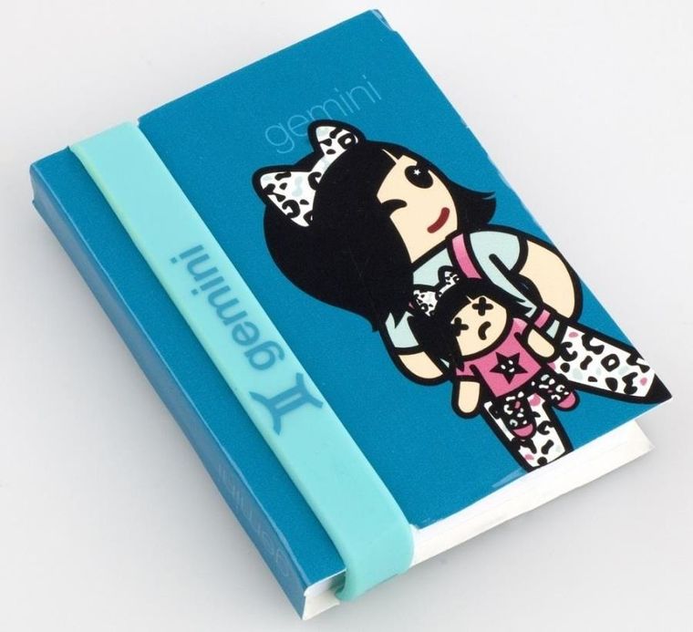 Zodiak, notatnik z opaską na rękę, Bliźnięta, 1 szt.