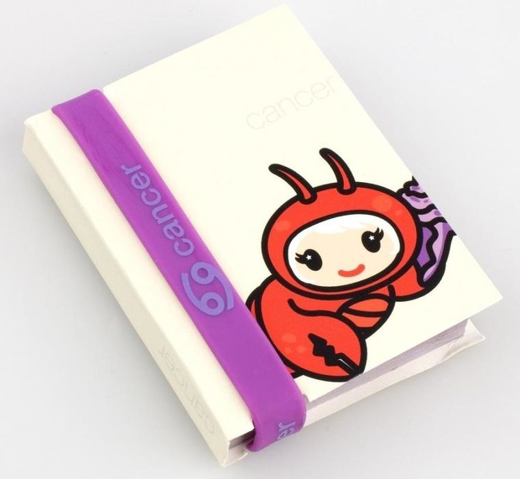 Zodiak, notatnik z opaską na rękę, Rak, 1 szt.