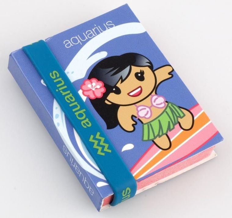 Zodiak, notatnik z opaską na rękę, Wodnik, 1 szt.