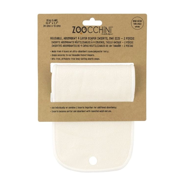 Zoocchini, wkłady do pieluszek wielorazowych, 2 szt.