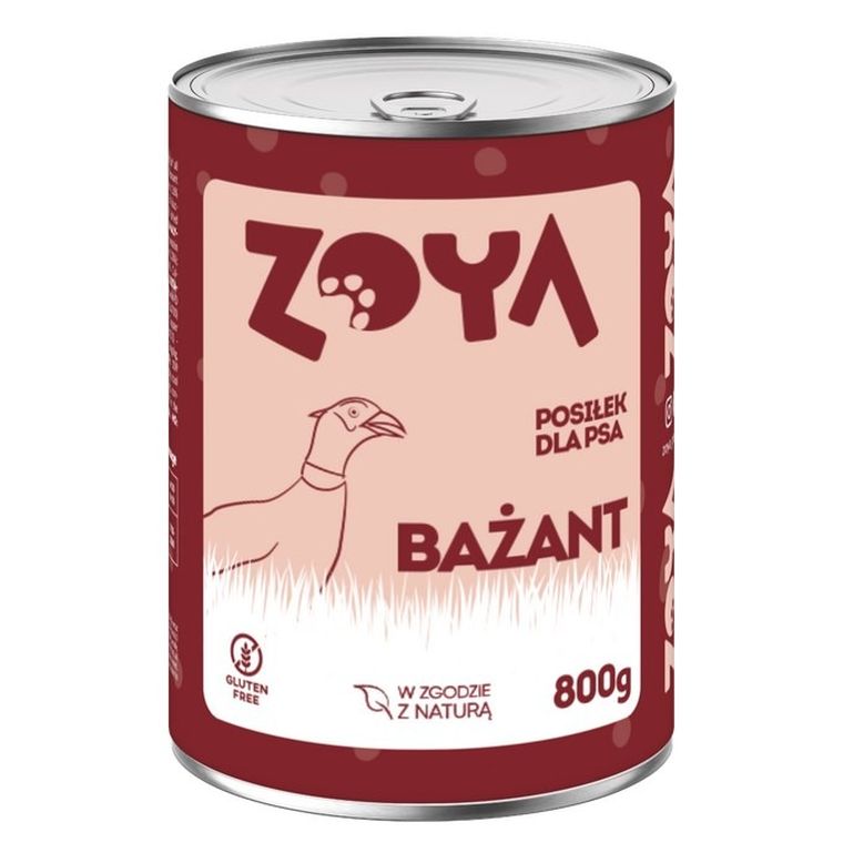 Zoya, bażant, karma mokra dla psów, 800g