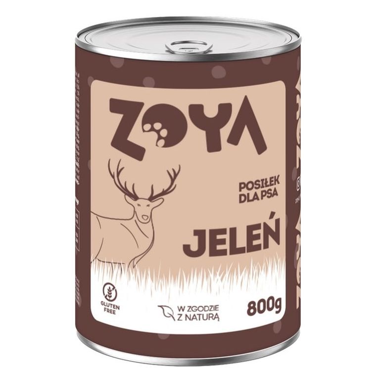 Zoya, jeleń, karma mokra dla psów, 800g