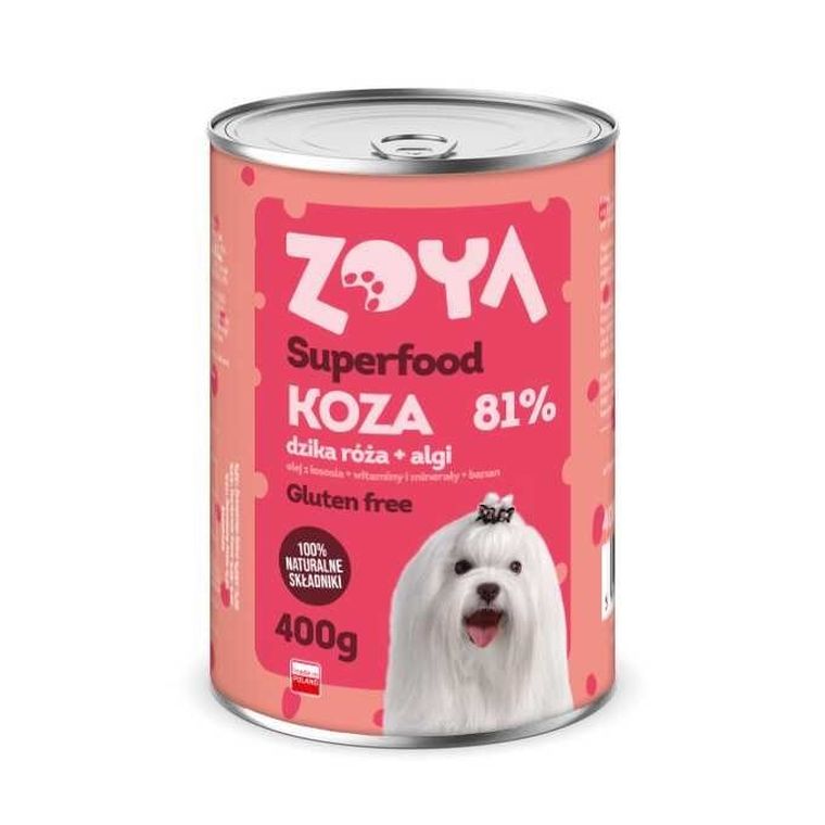 Zoya, SuperFood, koza, karma mokra dla psów, 400g