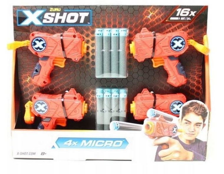 Zuru, X-Shot, Excel Micro, wyrzutnia, 16 strzałek