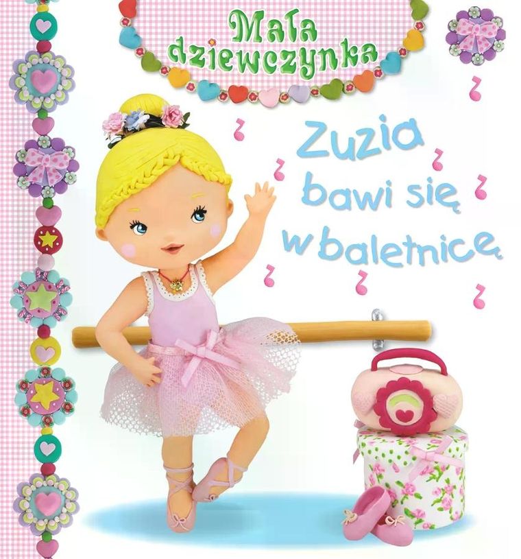 Zuzia bawi się w baletnicę. Mała dziewczynka