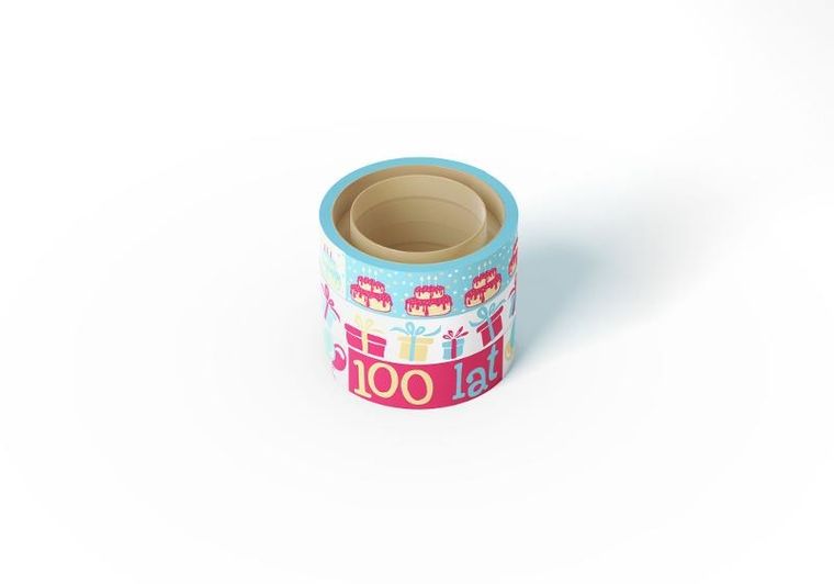 Zuzu Toys, taśma do pakowania prezentów urodzinowa, zestaw, 3 szt.