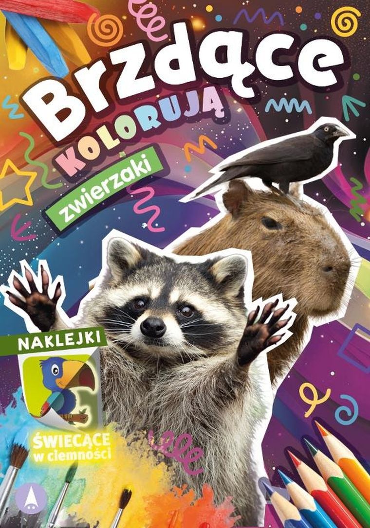 Zwierzaki. Brzdące kolorują + naklejki świecące w ciemności