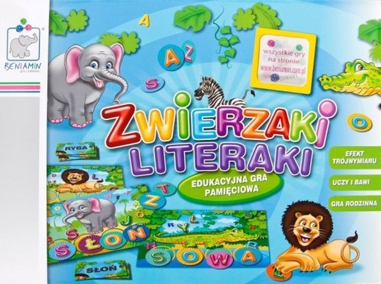 Zwierzaki literaki, gra edukacyjna