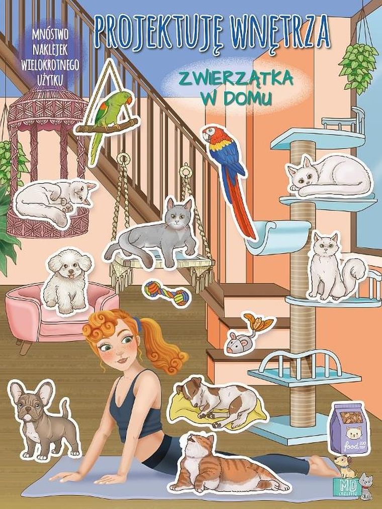 Zwierzątka w domu. Projektuję wnętrza z naklejkami