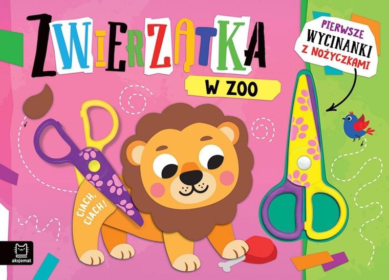 Zwierzątka w zoo. Pierwsze wycinanki z nożyczkami